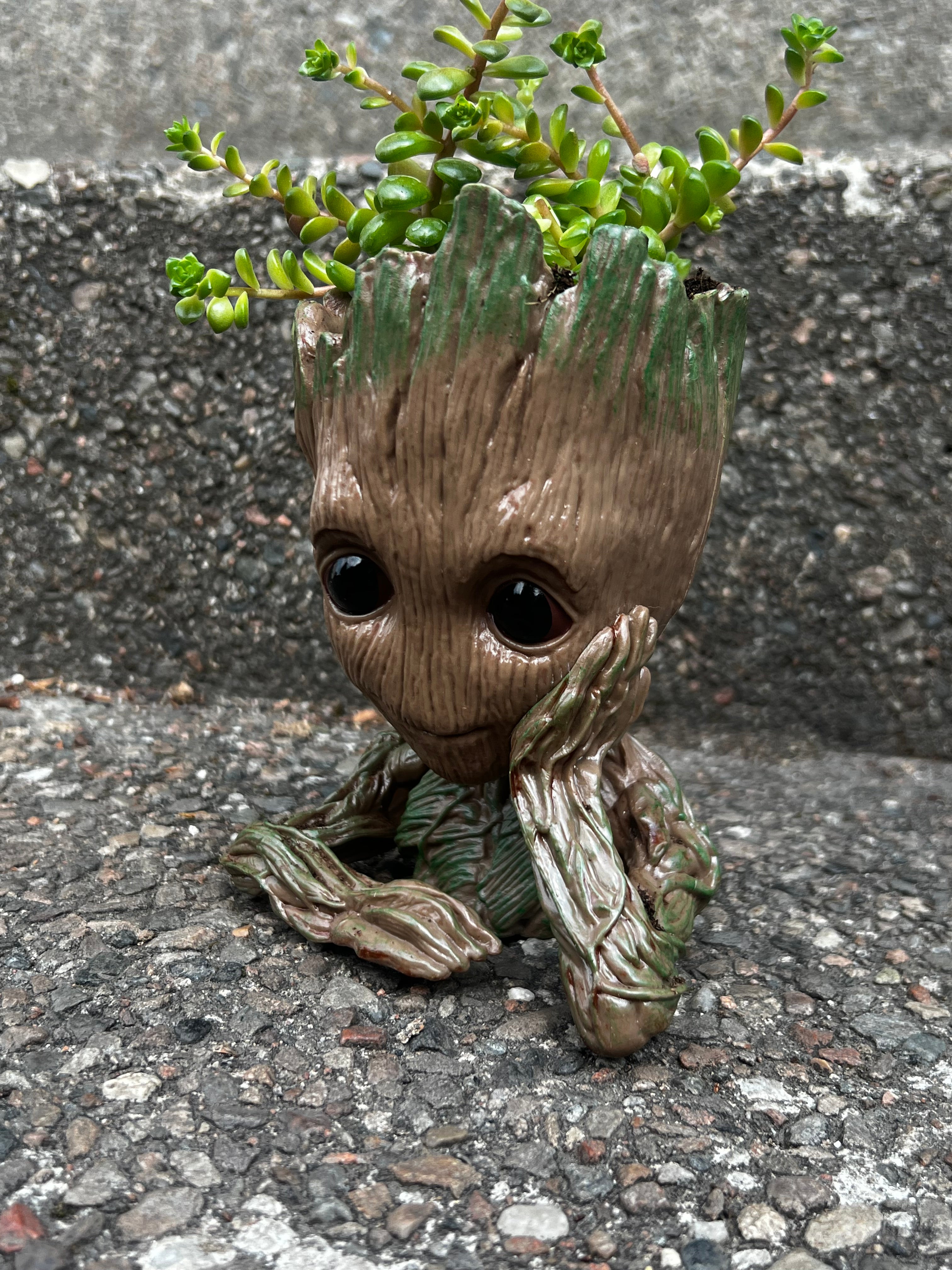 Baby Groot Figure, Succulent Planter