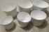 8 Pack Plant Pots Indoor, 19/17.5/16.5/16/14/13/11.5/10cm Stripe Grooves Plastic Flower Pots White Pebble Dash