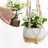 3 Pack Macrame Plant Hangers Indoor Hanging Planter Basket Flower Pot Holder Cotton Rope with Beads No Tassels, 58cm/73cm/89cm