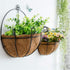 Set of 2 Hanging Plant Pot Hanging Baskets Outdoor Iron Wall-Mounted Planter with Chain Hooks